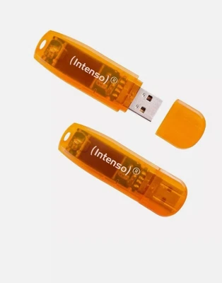 Intenso Rainbow Line 2x 64GB USB 2.0 Flash Drive Twin Pack Orange 64 GB - 2er Pa - Image 1 of 2