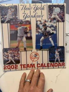 MLB New York Yankees 2002 Team Photos Calendar SEALED! Derek Jeter Free Shipping - Picture 1 of 3