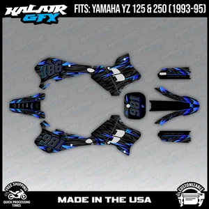 Graphics Kit for YAMAHA YZ125 YZ250 (1993-1995) YZ 125 250 Twitch - Blue Fade - Picture 1 of 4