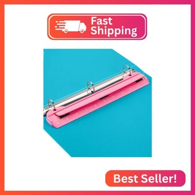 Perforadora de 3 anillos WORKLION para carpetas, rosa, con regla de 10", más chip de papel Tr Foto 1 de 2