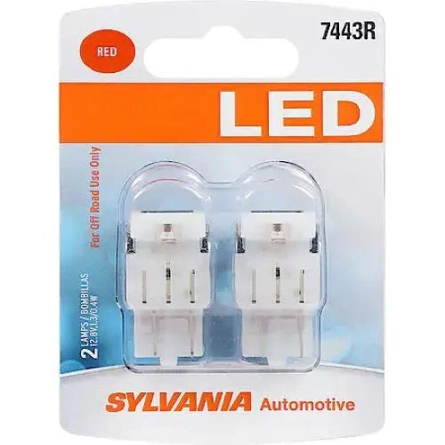 2-Pack Sylvania LED RED Light 7443R - Image 1 of 1