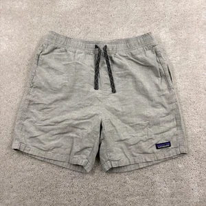 Patagonia Shorts Mens Size Medium Gray Organic Cotton Pull On Drawstring Pockets - Picture 1 of 13