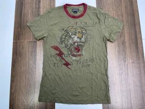 Camisa Top Manga Corta Lucky Brand Vintage Inspirada Para Mujer S Verde Tigres Voladores - Imagen 1 de 9