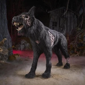 Home Accents 5.5 Ft. Fears Through The Years Animated LED Fear Valley Wolf - Picture 1 of 6