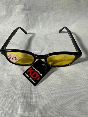 Gafas de sol The Original KD's Biker Shades marco negro con lente amarilla Foto 1 de 4
