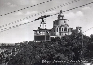 CARTOLINA Bologna Santuario S. Luca e Funivia 1953 postcard n. 133 - Picture 1 of 1