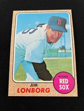 JIM LONBORG  1968 TOPPS BOSTON RED SOX # 460  NRMT BASEBALL CARD