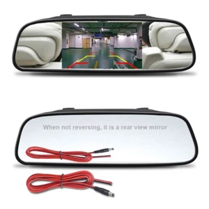 5'' LCD Screen Car Rear View Mirror Monitor Clip For Reversing Camera/DVD Backup - Picture 1 of 24