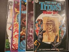 DC COMICS 1989 NEW TITANS 51 52 53 54 55, 5 comic lot.  Perez, Wolfman