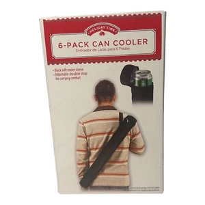 Holiday Time Adjustable Shoulder Strap Hunting Camping 6-Pack Can Sleeve Cooler - Picture 1 of 5