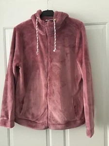 Neu Damen Jacke Loungewear Flausch cosy in rosa Gr.L mit Taschen - Bild 1 von 3