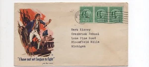 United States cover patriotic John Paul Jones Minkus cachet Ohio to Michigan - Picture 1 of 2