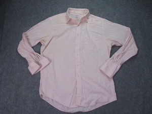Brooks Brothers Makers Mens Shirt 16 34 Orange Cotton French Cuff Made in USA - Picture 1 of 22