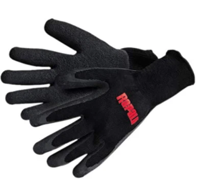 Guantes de Manejo de Peces Rapala Negros Agarre Antideslizante Equipo de Pesca Protector Talla L Foto 1 de 4