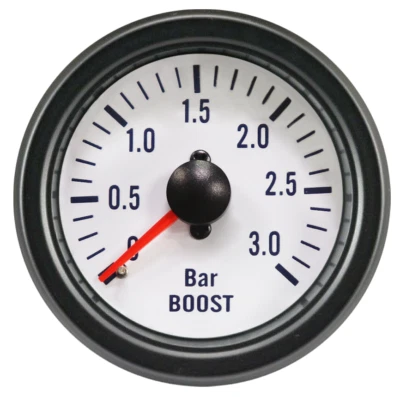 VD Vintage 52mm 2-1/16" Mechanical Boost Gauge 0 ~ 3 BAR Light Bulb Black Bezel - Image 1 of 4