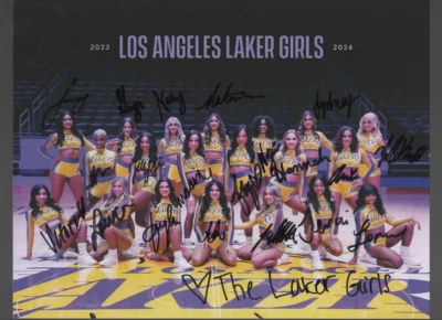 LOS ANGELES LAKER GIRLS PHOTO 2023-24 SIGNED BY WHOLE SQUAD 20 SIGNATURES - Image 1 of 2