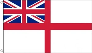 WHITE ENSIGN FLAG 5' x 3' British Royal Navy RN Armed Forces Day Union Jack - Picture 1 of 1