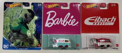 NEW 2023 HOT WHEELS  BARBIE, GREEN LANTERN & EIBACH  KOOL KOMBI BUS LOT 3 - Image 1 of 2