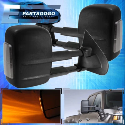 For 14-18 Silverado Sierra 1500 2500 3500 Heated Signal Extendable Towing Mirror - Image 1 of 4