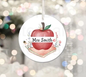 Nursery Leaver Teacher Thank You Personalised Plaque Keepsake Gift Bauble - Picture 1 of 1