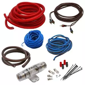 Inex 2000w 4 AWG gauge complete car audio amplifier amp sub wiring kit - Picture 1 of 8