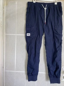 NEU VTG Tommy Hilfiger Tommy Jeans 100% Baumwolle Popeline Sommer Cargo Jogginghose Gr. L - Bild 1 von 9