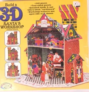 Ceaco 3D Santa's Workshop 1994 Jigsaw Puzzle 548 Pieces - Picture 1 of 8