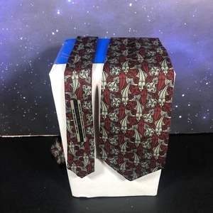 Tie The Art of M.C. Escher Silk The Boxelder Company / Cordon Art Dark Red Fish - Picture 1 of 6