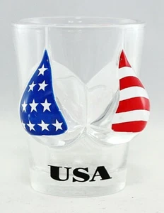 USA Flagge Bikini Büste 3D Schnapsglas - Bild 1 von 2