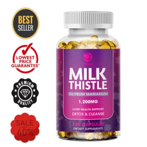 1200mg Milk Thistle(Silymarin Marianum),Dandelion Root For Liver Health Support - Picture 1 of 9