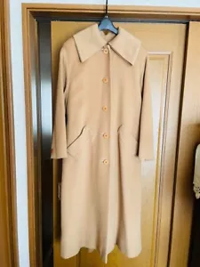 CELINE Long Coat Beige Free Shipping - Picture 1 of 9