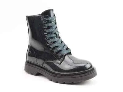 HEAVENLY FEET Justina2 Black Glitter Boots Walking Grunge Gothic Alternative UK