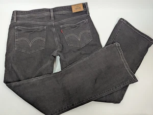 Levis 518 Jeans Womens Black Stretch Denim Superlow Boot Cut Low Rise Y2K - Picture 1 of 13