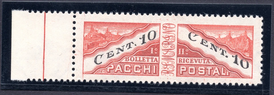 Cent Postal Parcels. 10 n. 17/IIkb not serrated center - MNH - Image 1 of 1