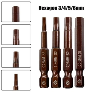 Magnetic Hex Screwdriver Bits with Precise Fit and Strong Torsion (4pcs) - Picture 1 of 12