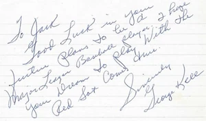 SIGNED 3x5 INDEX CARD OF HOF GEORGE KELL (DECEASED 2009)! GREAT AUTOGRAPH! - Picture 1 of 1