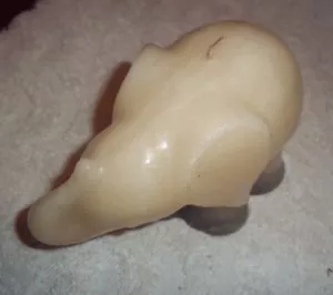ELEPHANT MOLDED WAX CANDLE 4" H 6" Long NEVER USED UNSCENTED - Picture 1 of 4