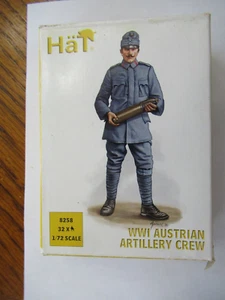 Hat #8258 WWI Austrian Artillery Crew 32 Figures 1/72 scale Brown - Picture 1 of 3