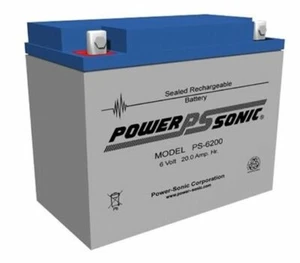 Power-Sonic 6V 20AH Sealed Lead Acid AGM Deep Cycle Battery PS-6200 Rechargeable - Picture 1 of 1