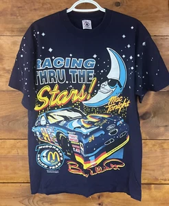 Vintage 90s Bill Elliot McDonald's Racing Team AOP Mac Tonight Shirt Size L Rare - Picture 1 of 11