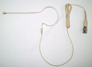 Beige Detachable Wireless Headset Microphone Mics For Audio-Technica Hirose 4Pin - Picture 1 of 12