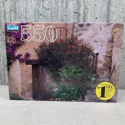 Guild Hasbro 550 Piece Jigsaw Puzzle Carmel Mission, CA 1999 Sealed - Image 1 of 4