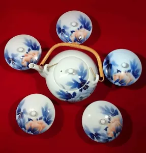 Japan Teekanne und 5 Tassen mit Deckel Set - Bild 1 von 12
