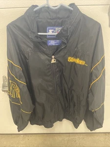 Vtg 90's Pittsburgh Steelers Starter NFL Pro Line Pullover Jacket Windbreaker L - Picture 1 of 11