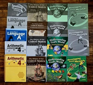 Abeka Teacher Books 4th Grade 4 Arithmetic Language Science Health History FB575 - Picture 1 of 9