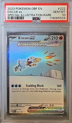 2023 Pokemon Scarlet & Violet Obsidian Flames Eiscue Ex #222/197 PSA 10  - Image 1 of 2