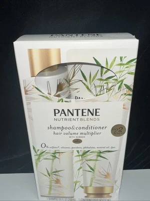 Pantene Nutrient Blends HAIR VOLUME MULTIPLIER Shampoo & Conditioner NEW - Image 1 of 4