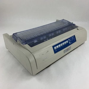 Oki Microline 491 D22930A Dot Matrix Printer Tested No Ribbon No Paper Guide - Picture 1 of 15