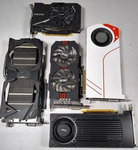 Lot of 5 Asus GPUs - For Parts, Non-Working - Picture 1 of 8