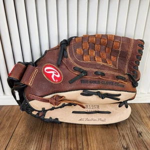 Rawlings Renegade R125R 12.5" RHT Right Hand Throw Brown Leather Baseball Glove - Picture 1 of 12